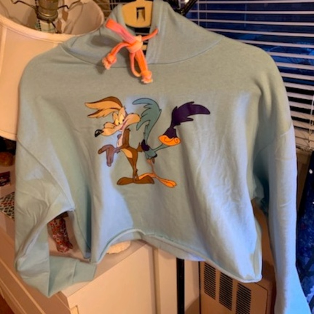 Wile E Coyote and Road Runner cropped sweatshirt
